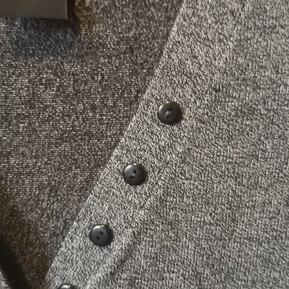 3/$20 jm essentials grey button up sweater small - Picture 4 of 6